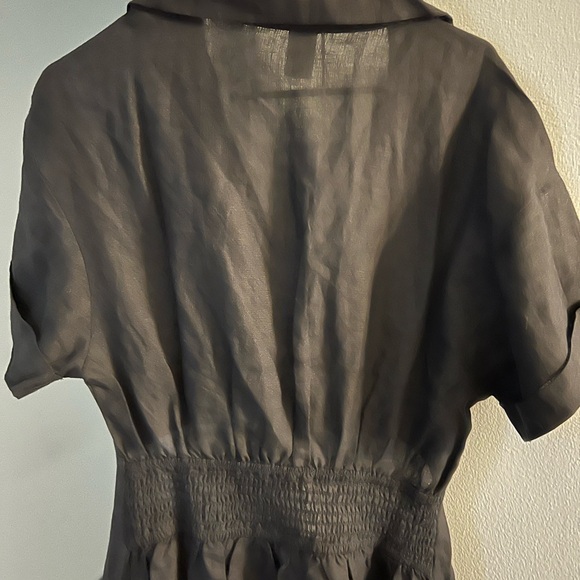 VITAMIN A PLAYA CUTOUT MIDI DRESS (linen) Large from Anthropologie - Picture 6 of 8